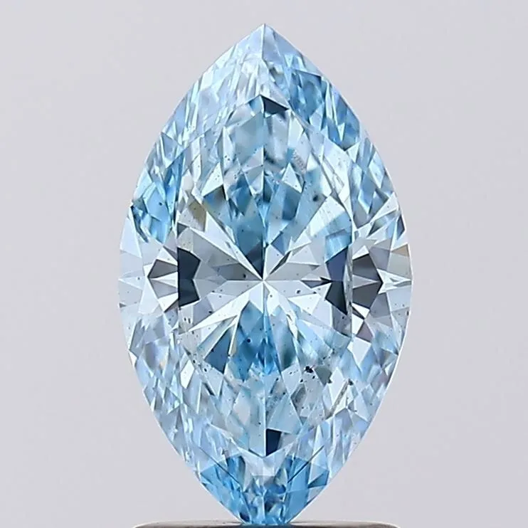 1.51ct MARQUISE Fancy Vivid Blue SI1 Coloured Lab diamond