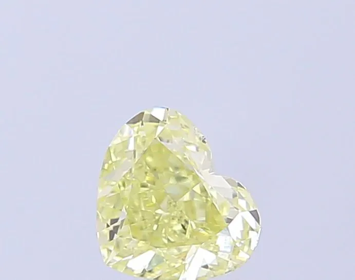 0.82ct HEART Fancy Yellow VVS2 Coloured Lab diamond