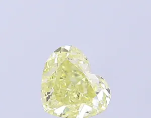 0.82ct HEART Fancy Yellow VVS2 Coloured Lab diamond