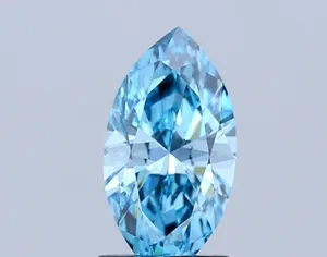 1.6ct MARQUISE Fancy Vivid Blue VS1 Coloured Lab diamond