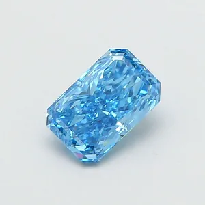 1.12ct RADIANT Fancy Vivid Blue VS1 Coloured Lab diamond