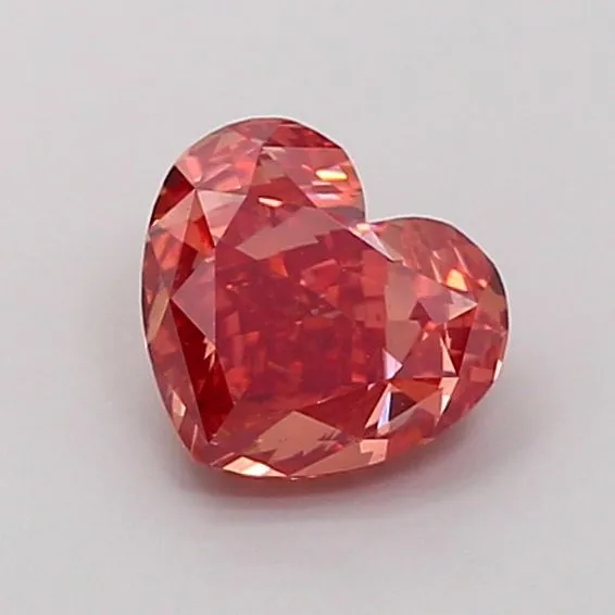 1.73ct HEART Fancy Vivid Brownish Pink VS2 Coloured Lab diamond