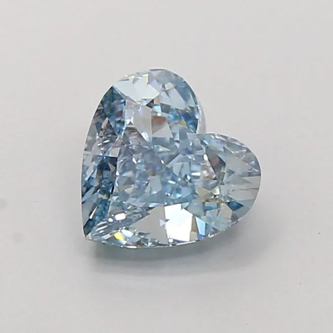 1.37ct HEART Fancy Blue VVS2 Coloured Lab diamond