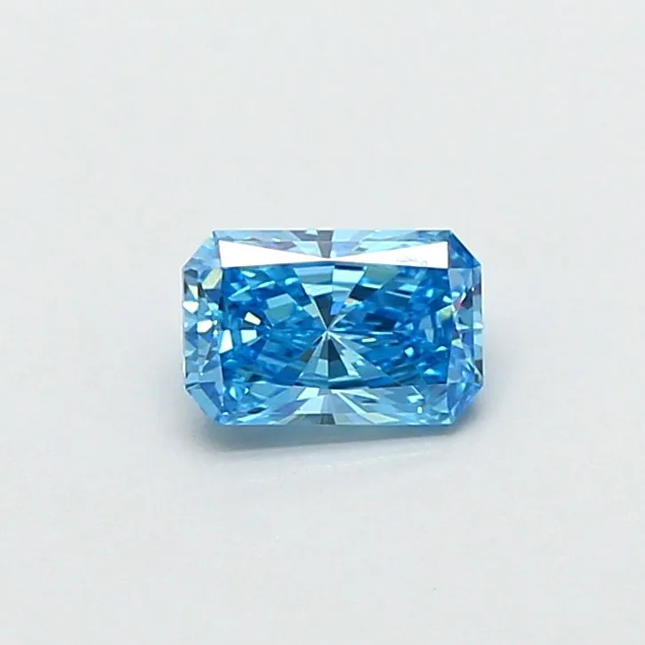 0.49ct RADIANT Fancy Vivid Blue VS1 Coloured Lab diamond