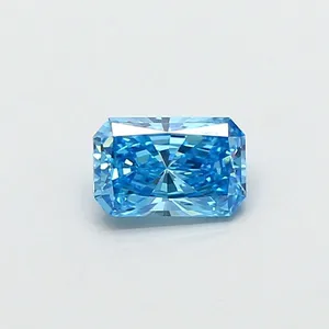 0.49ct RADIANT Fancy Vivid Blue VS1 Coloured Lab diamond