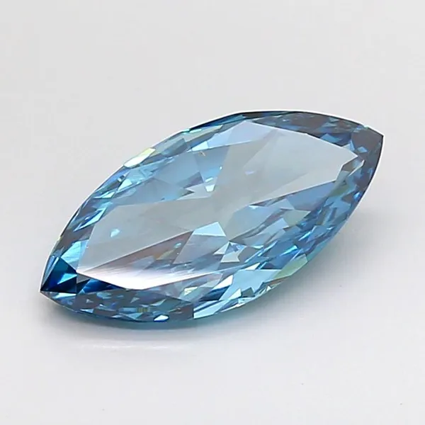 1.83ct MARQUISE Fancy Vivid Blue VS1 Coloured Lab diamond