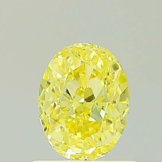 1ct OVAL Fancy Intense Yellow VVS2 Coloured Lab diamond