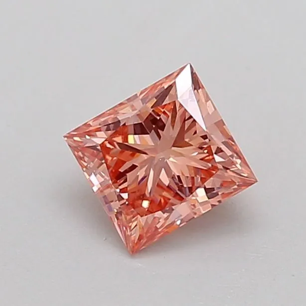 0.71ct PRINCESS Fancy Intense Pink SI1 Coloured Lab diamond