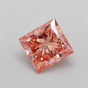 0.71ct PRINCESS Fancy Intense Pink SI1 Coloured Lab diamond