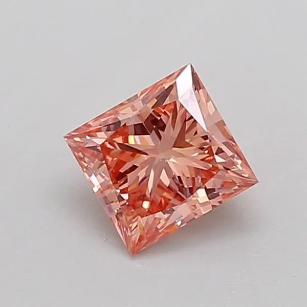 0.71ct PRINCESS Fancy Intense Pink SI1 Coloured Lab diamond