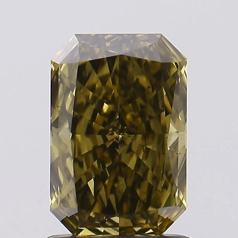 1.09ct RADIANT Fancy Gray Yellow VS2 Coloured Lab diamond