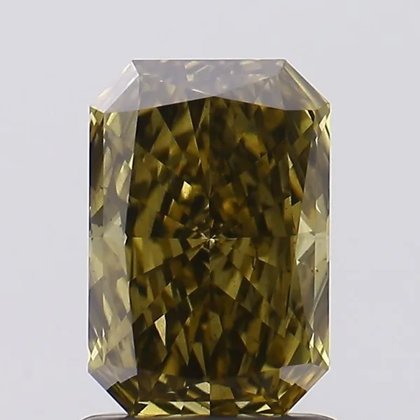 1.09ct RADIANT Fancy Gray Yellow VS2 Coloured Lab diamond