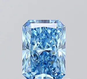 1.02ct RADIANT Fancy Vivid Blue VS1 Coloured Lab diamond