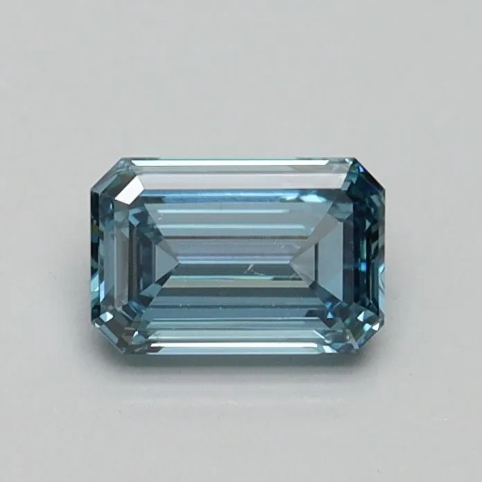 0.50ct EMERALD Fancy Intense Blue VS2 Coloured Lab diamond