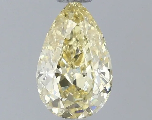 0.59ct PEAR Fancy Yellow VVS2 Coloured Lab diamond