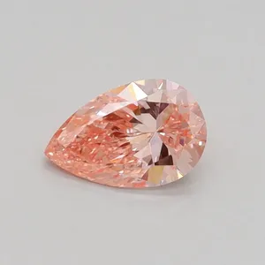 0.5ct PEAR Fancy Intense Pink SI1 Coloured Lab diamond