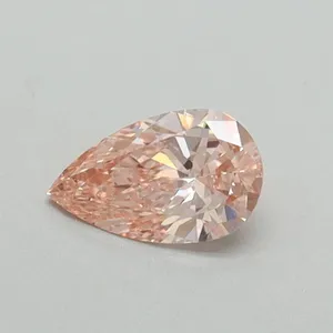 0.3ct PEAR Fancy Vivid Pink VS2 Coloured Lab diamond
