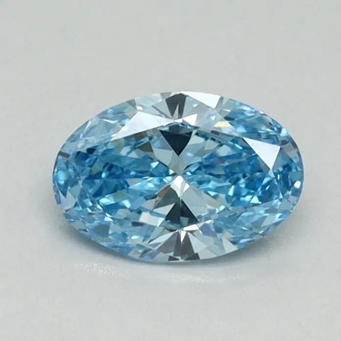 0.59ct OVAL Fancy Vivid Blue VVS2 Coloured Lab diamond
