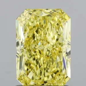 1.11ct RADIANT Fancy Intense Yellow VS1 Coloured Lab diamond