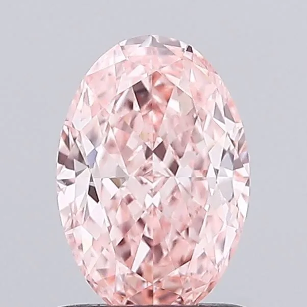 1.01ct OVAL Fancy Vivid Pink VS1 Coloured Lab diamond