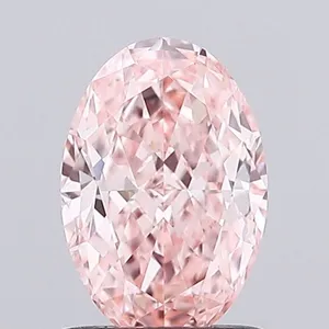 1.01ct OVAL Fancy Vivid Pink VS1 Coloured Lab diamond