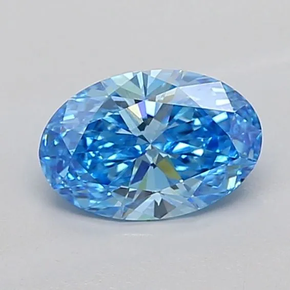 1.04ct OVAL Fancy Vivid Blue VVS1 Coloured Lab diamond