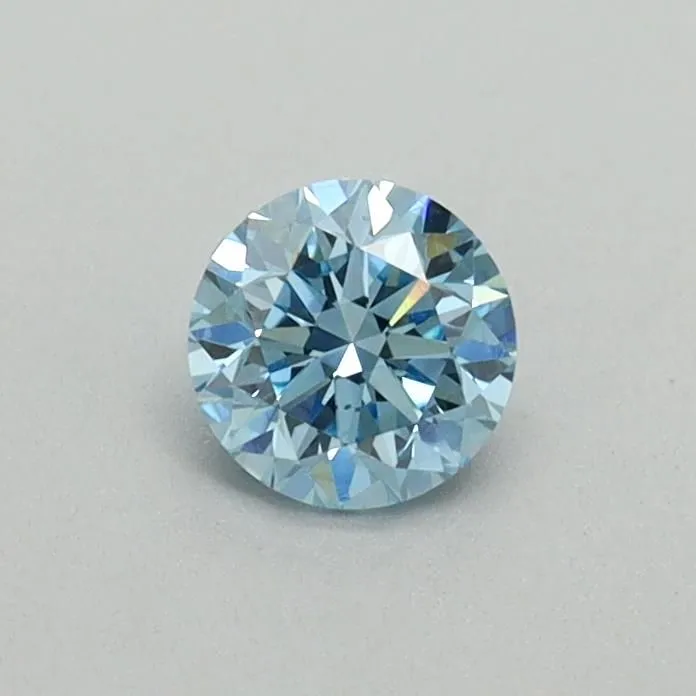 0.34ct ROUND Fancy Vivid Blue VS2 Coloured Lab diamond