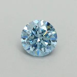 0.34ct ROUND Fancy Vivid Blue VS2 Coloured Lab diamond