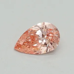 0.31ct PEAR Fancy Vivid Pink SI1 Coloured Lab diamond