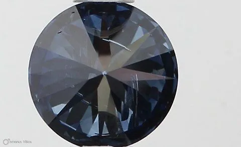 0.52ct ROUND Fancy Vivid Blue SI2 Coloured Lab diamond