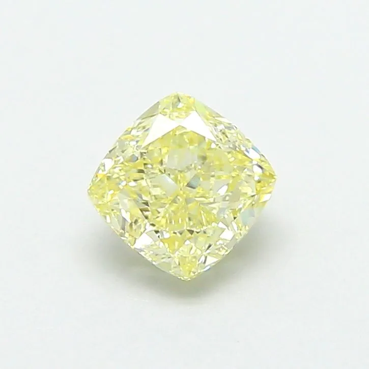 1.05ct CUSHION Fancy Light Yellow VVS2 Coloured Lab diamond