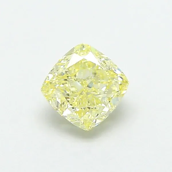 1.05ct CUSHION Fancy Light Yellow VVS2 Coloured Lab diamond