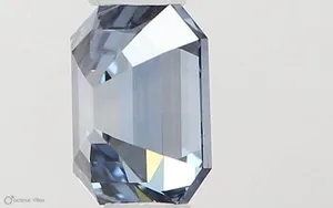 0.42ct EMERALD Fancy Vivid Blue VVS2 Coloured Lab diamond