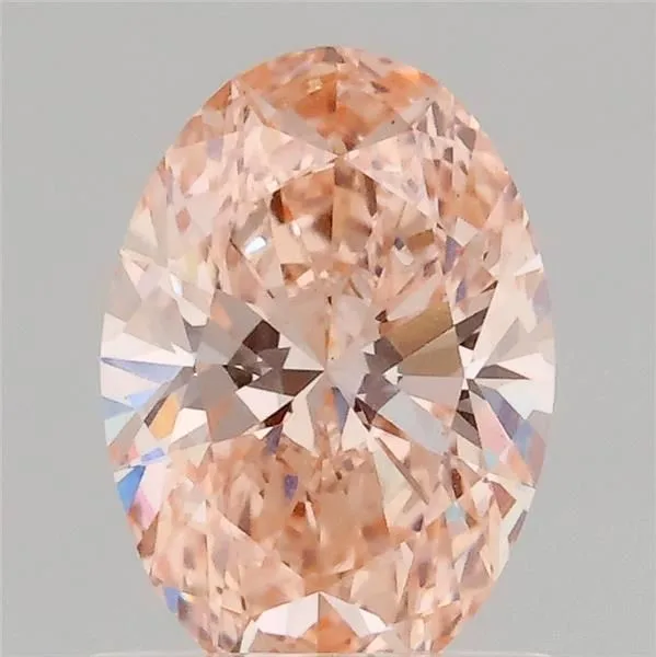 0.95ct OVAL Fancy Intense Pink VS1 Coloured Lab diamond