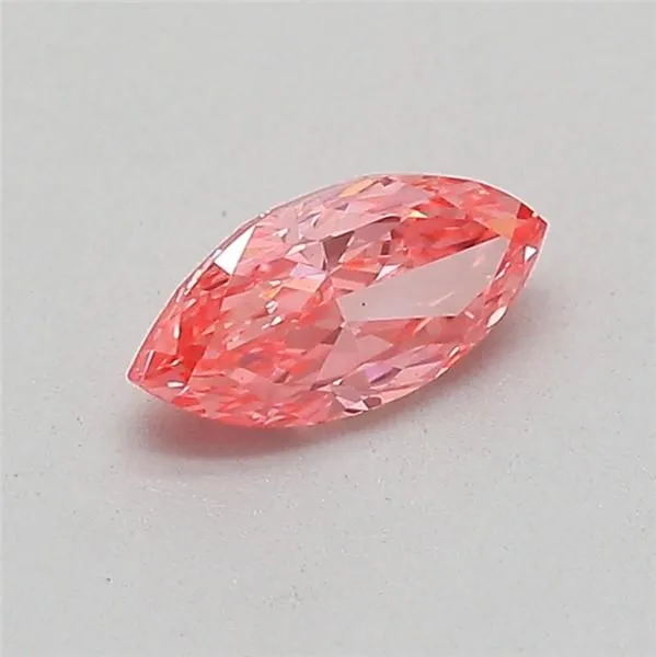 0.32ct MARQUISE Fancy Vivid Pink VS1 Coloured Lab diamond