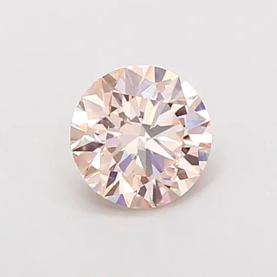 1.09ct ROUND Fancy Light Orangey Pink VVS2 Coloured Lab diamond