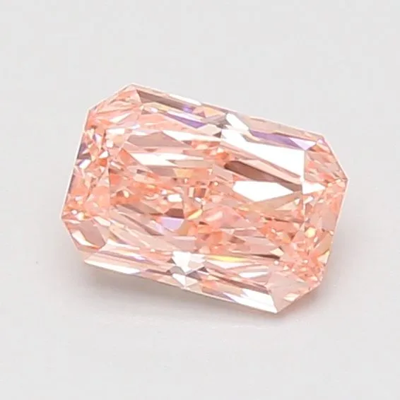 0.81ct RADIANT Fancy Vivid Pink VVS2 Coloured Lab diamond