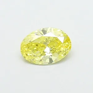0.41ct OVAL Fancy Intense Yellow VS1 Coloured Lab diamond