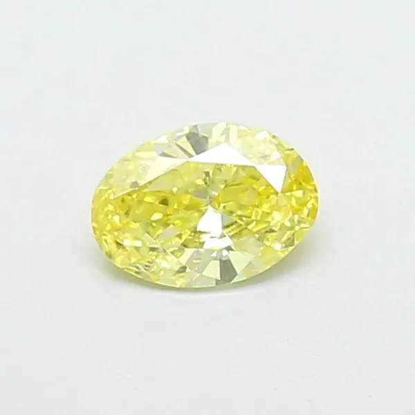0.41ct OVAL Fancy Intense Yellow VS1 Coloured Lab diamond
