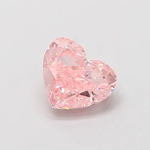 0.48ct HEART Fancy Pink VVS2 Coloured Lab diamond