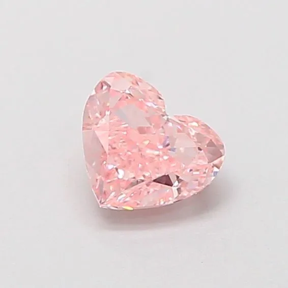 0.48ct HEART Fancy Pink VVS2 Coloured Lab diamond