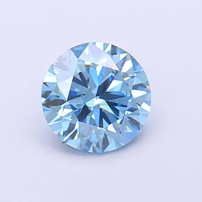1.09ct ROUND Fancy Vivid Blue VVS2 Coloured Lab diamond
