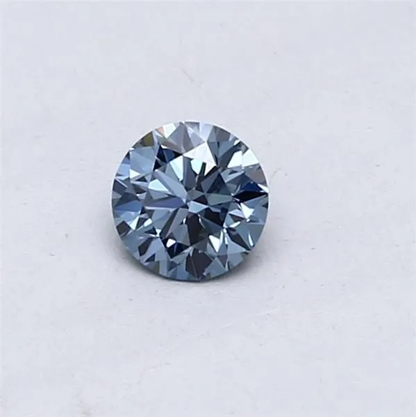 0.30ct ROUND Fancy Vivid Blue VVS2 Coloured Lab diamond