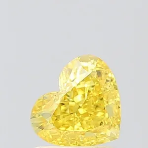 1.04ct HEART Fancy Vivid Yellow VS1 Coloured Lab diamond