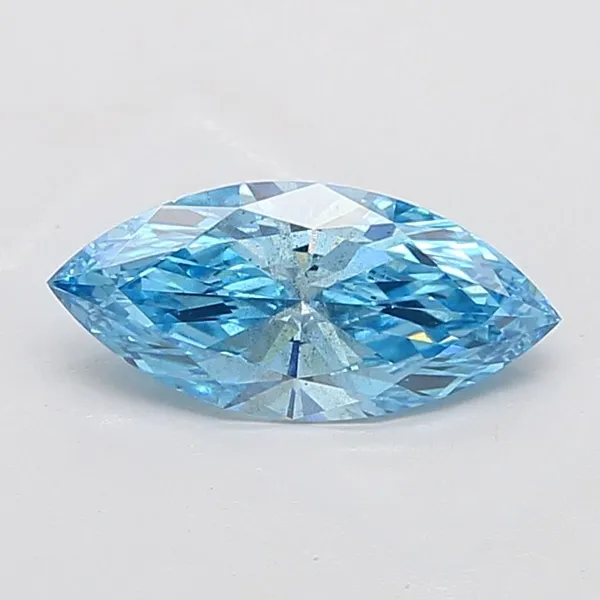 2ct MARQUISE Fancy Vivid Blue SI2 Coloured Lab diamond