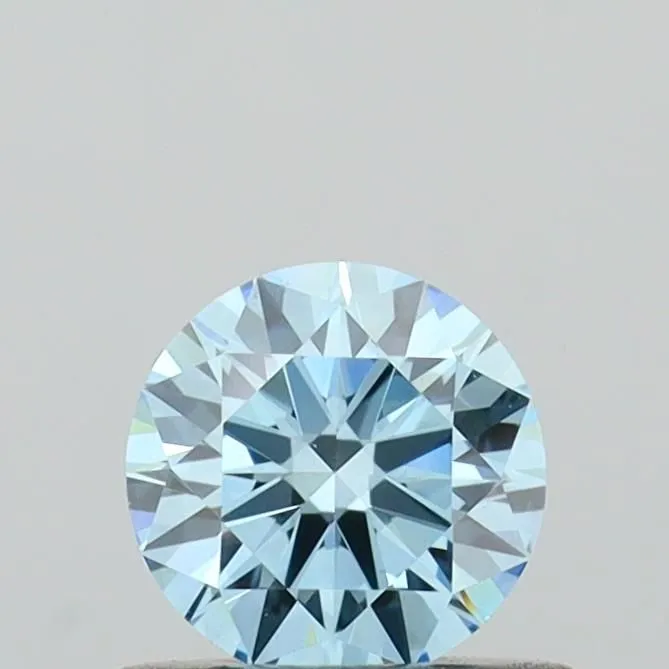 0.50ct ROUND Fancy Vivid Blue VVS2 Coloured Lab diamond