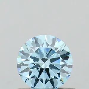 0.5ct ROUND Fancy Vivid Blue VVS2 Coloured Lab diamond