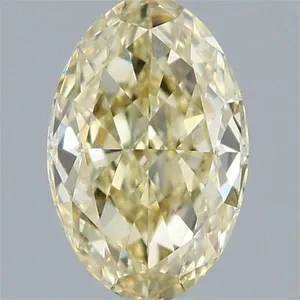 0.81ct OVAL Fancy Yellow VS1 Coloured Lab diamond