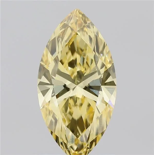1.05ct MARQUISE Fancy Intense Yellow VVS2 Coloured Lab diamond