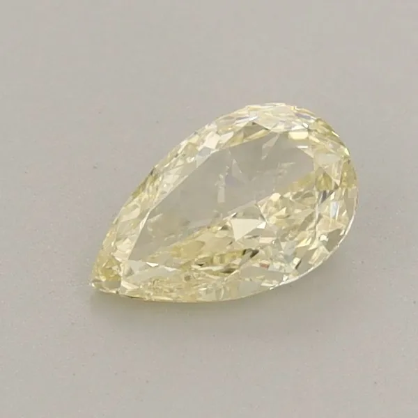 0.49ct PEAR Fancy Light Yellow VS1 Coloured Lab diamond